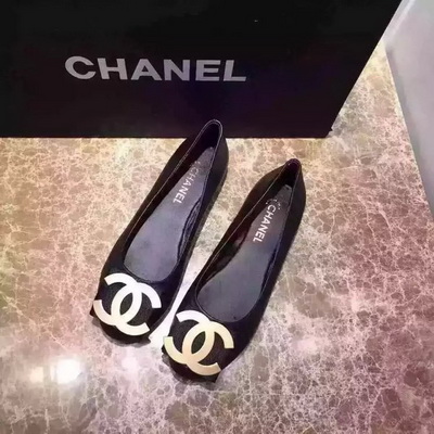 CHANEL Shallow mouth flat shoes Women--129